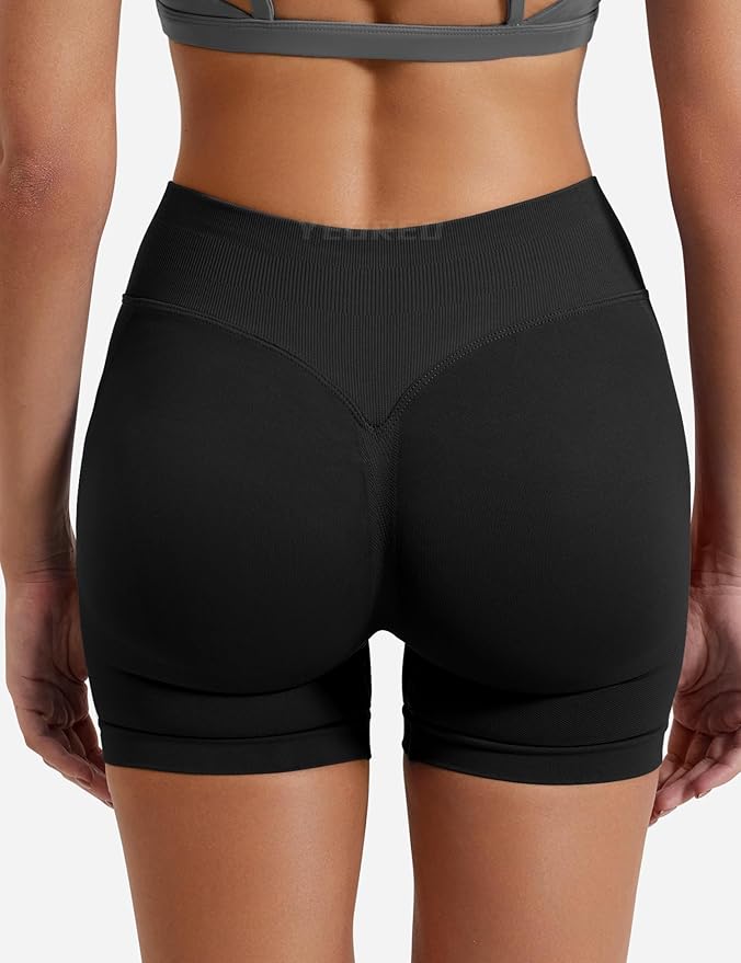 Women Workout Gym Impact Shorts Hidden Scrunch Butt Lifting 3.6"/4.5"/6" Seamless Shorts