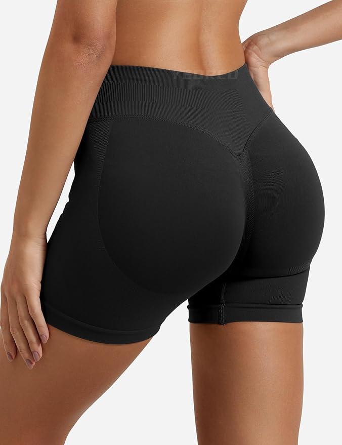 Women Workout Gym Impact Shorts Hidden Scrunch Butt Lifting 3.6"/4.5"/6" Seamless Shorts