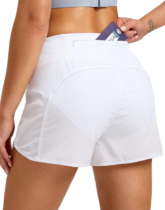 Women'S Running Shorts with Mesh Liner 3" Workout Athletic Shorts for Women with Phone Pockets